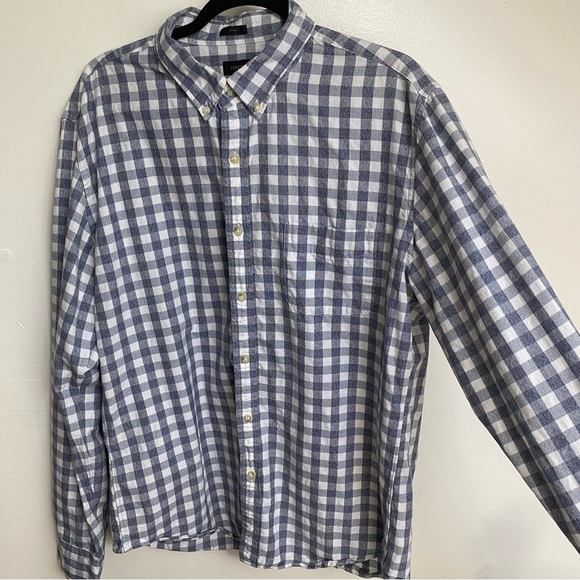J Crew Slim Fit Checkered Oxford Button Up Shirt - Picture 7 of 11